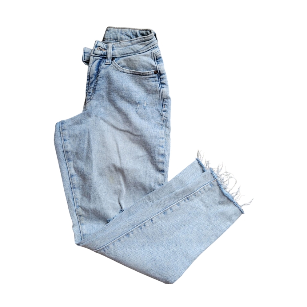 Old Navy High-waisted Og Straight Ripped Jeans For Women Denim,size 2